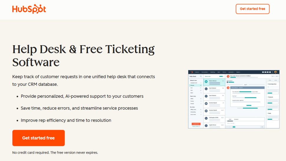 Website screenshot of HubSpot (February, 2026)