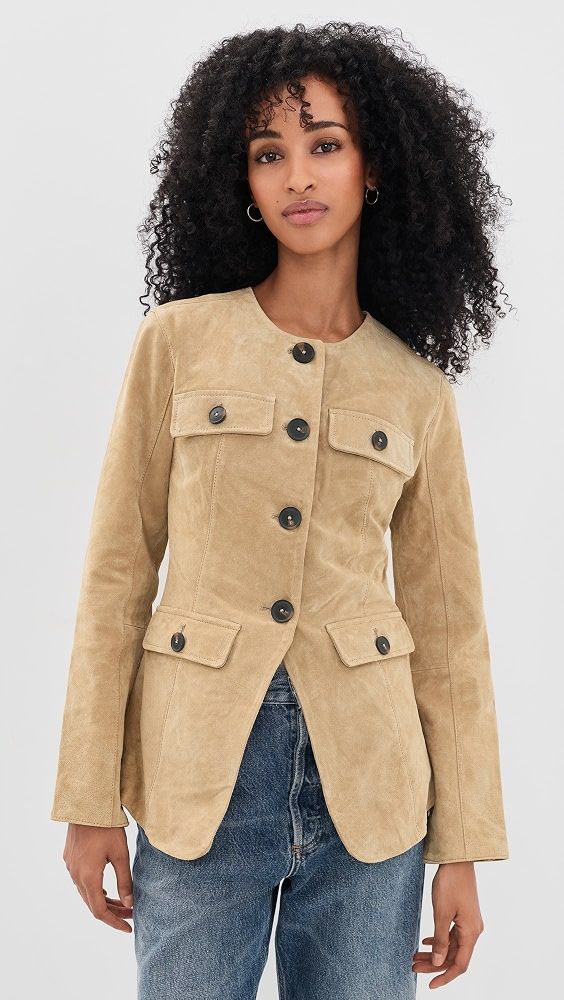 Cinnamon Crunch Suede Blazer - Cinnamon Crunch