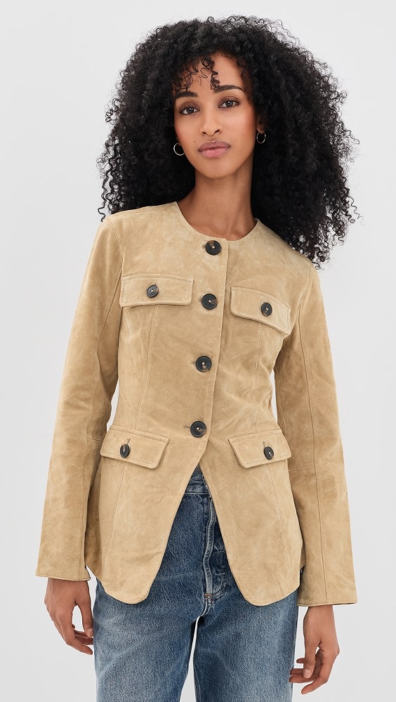 Cinnamon Crunch Suede Blazer - Cinnamon Crunch