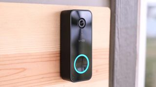 Wyze Video Doorbell v2 shown on wall