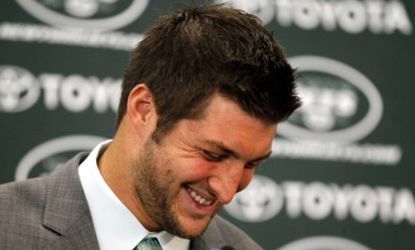 No need to be embarrassed, Tim Tebow: Everyone knows you're going to the nail salon for foot health, not primping.