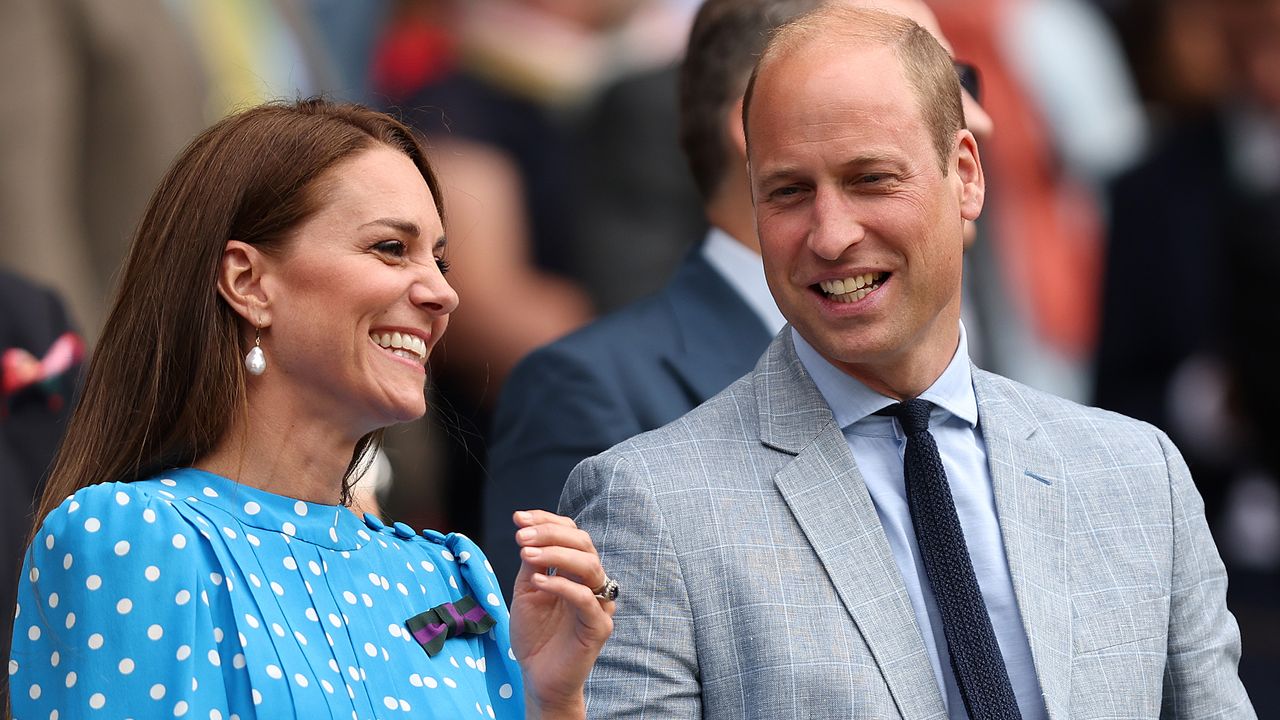 Prince and Princess of Wales watch from the Royal Box as Novak Djokovic of Serbia wins against Jannik Sinner of Italy during their Men&#039;s Singles Quarter Final match on day nine of The Championships Wimbledon 2022