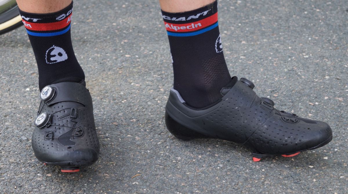 The unbranded new shoe seen on John Degenkolb at Crit&eacute;rium du Dauphin&eacute;