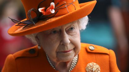 Queen Elizabeth II looks on during a visit to the Science Museum on March 07, 2019 in London, England.