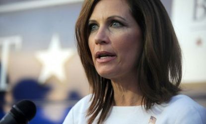 Rep. Michelle Bachmann (R-Minn.) says she will not back down from her (unfounded) claim that people with ties to Muslim extremists have infiltrated the federal government.