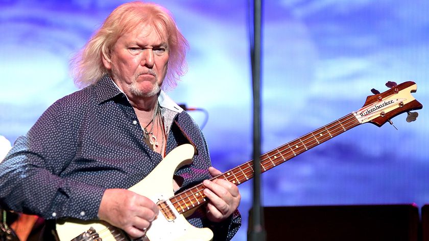 NEW YORK, NY - JULY 09: Chris Squire of the band Yes performs at Radio City Music Hall on July 9, 2014 in New York City. (Photo by Paul Zimmerman/WireImage)
