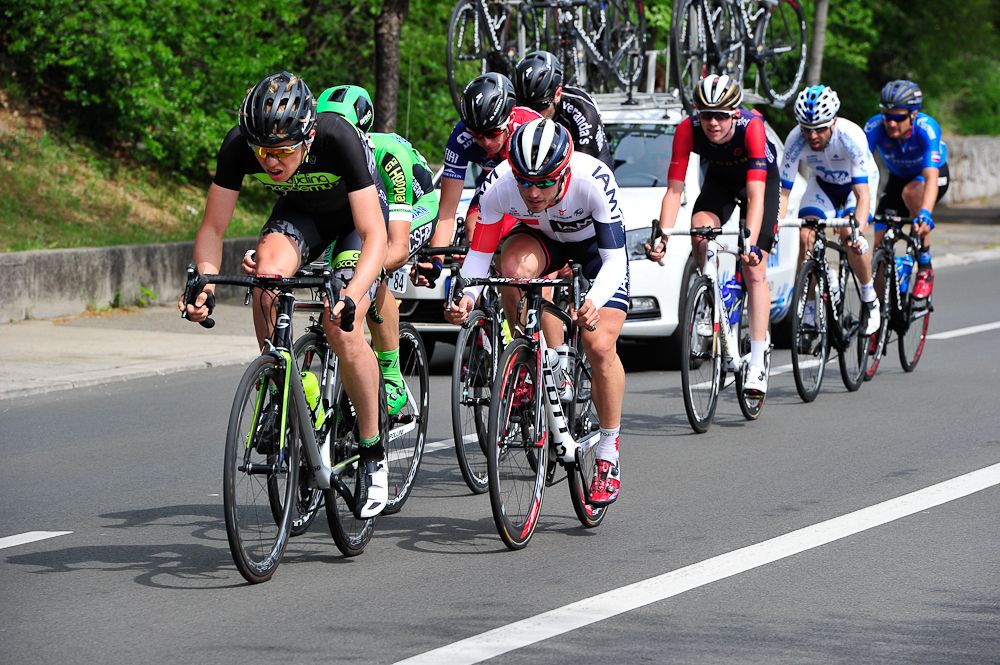 The breakaway group during stage 4 in Croatia