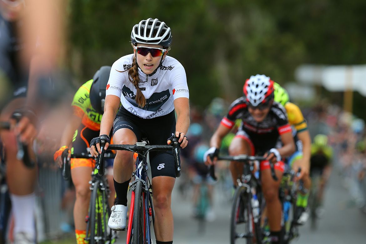 Grace Anderson (New Zealand) crosses the line