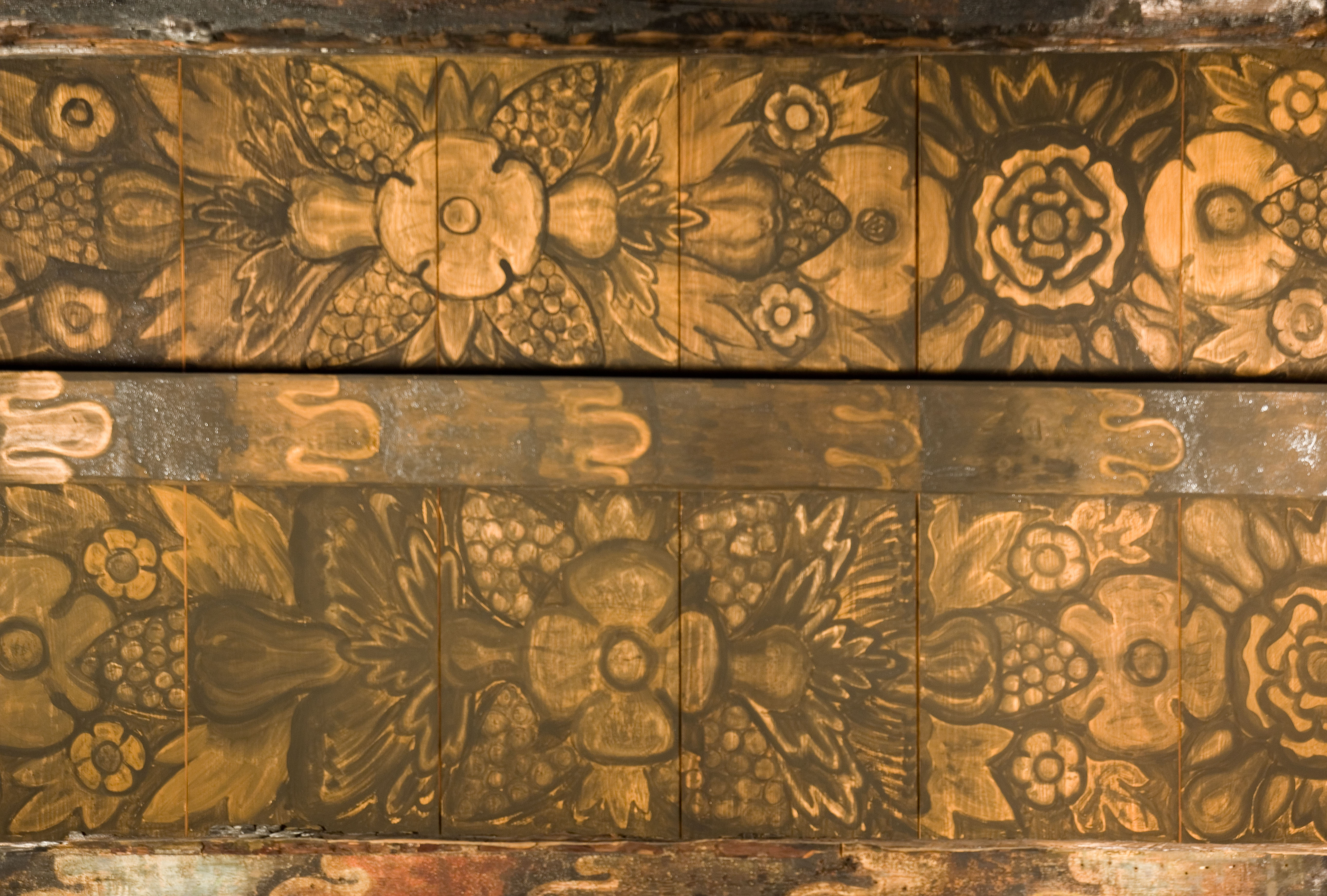 16th century painted ceiling at Law&#039;s Close