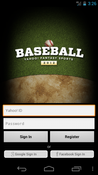 Yahoo Fantasy baseball
