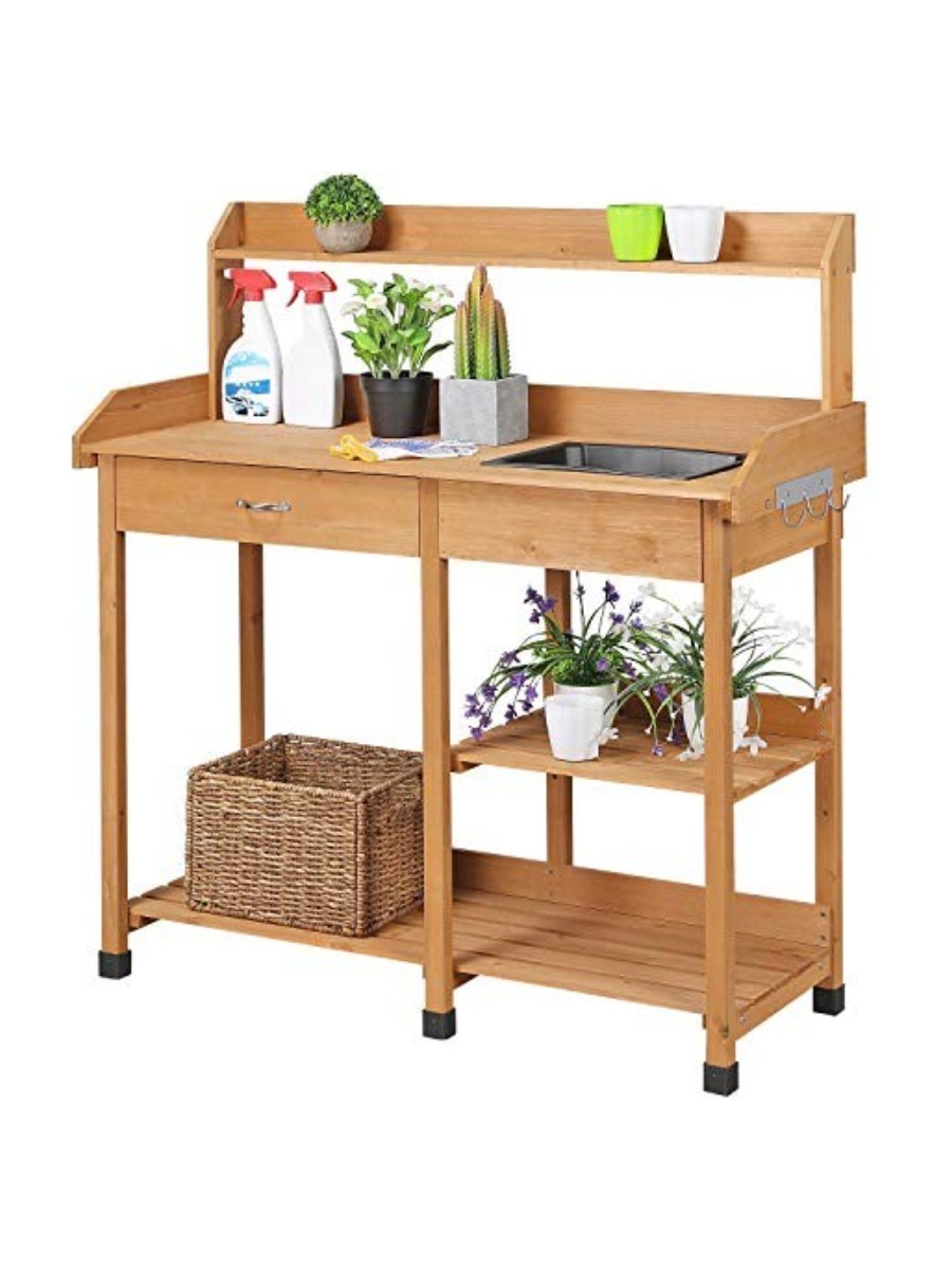 Yaheetech, Solid Wood Potting Bench