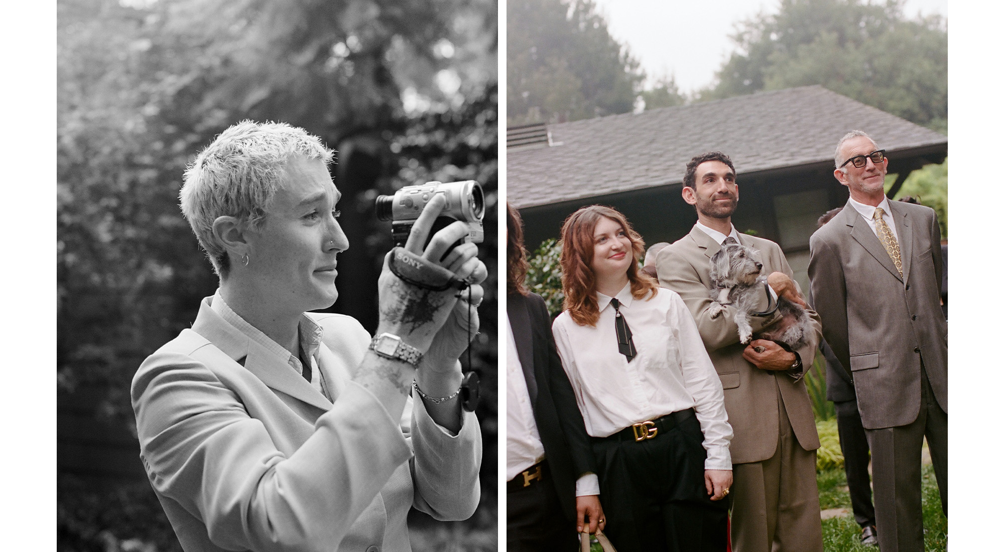 Images of sophia and mik at their ceremony.