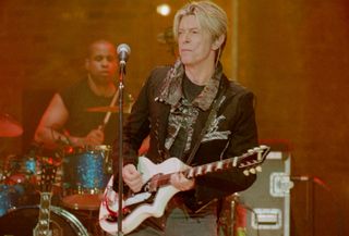 David Bowie performs at Riverside Studios in London on September 8, 2003