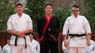 William Zabka, Sean Kanan, and Ralph Macchio in Cobra Kai season 6