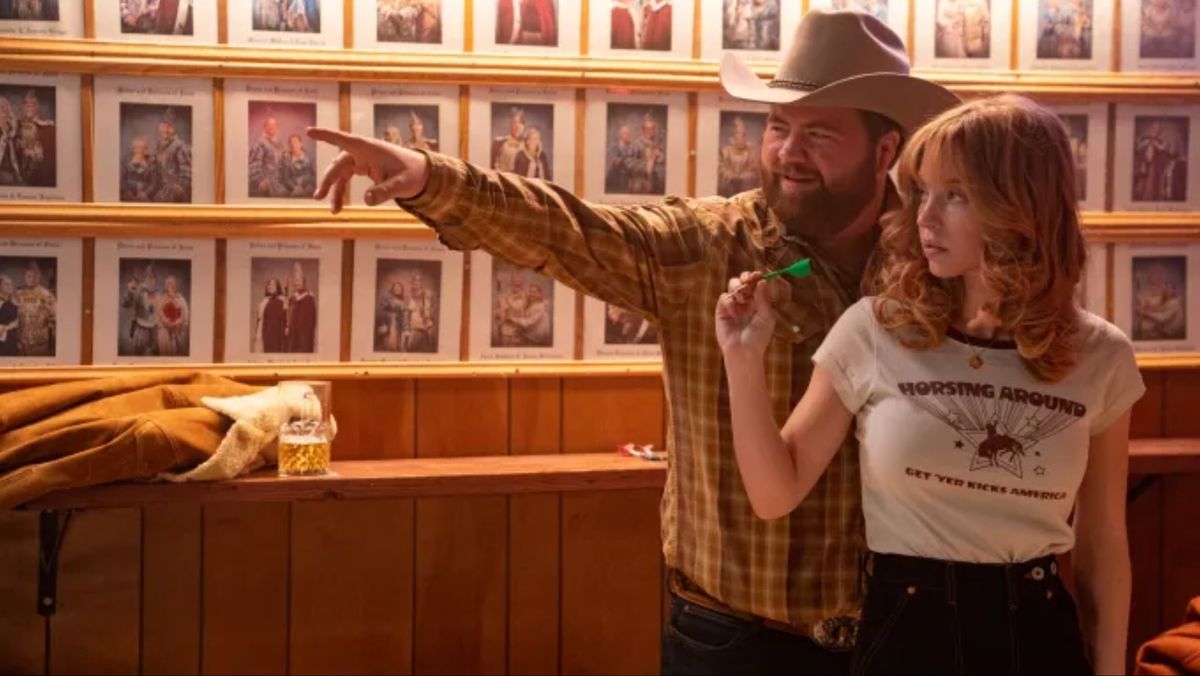 Sydney Sweeney and Paul Walter Hauser in Americana