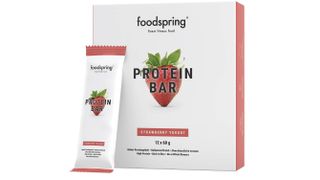 Foodspring Energy Bar on white background