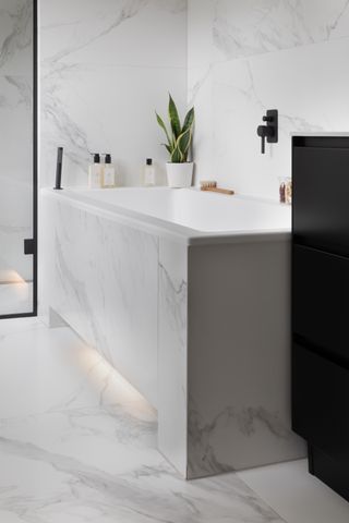 Planning bathroom lighting with a vanity unit and lighting