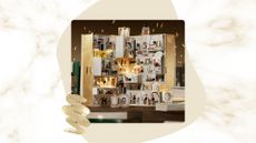 Diptyque advent calendar on a gold marbled background