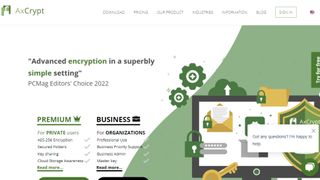 AxCrypt website screenshot