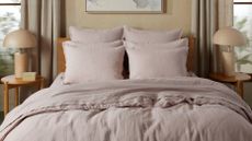 Dusty pink bedding
