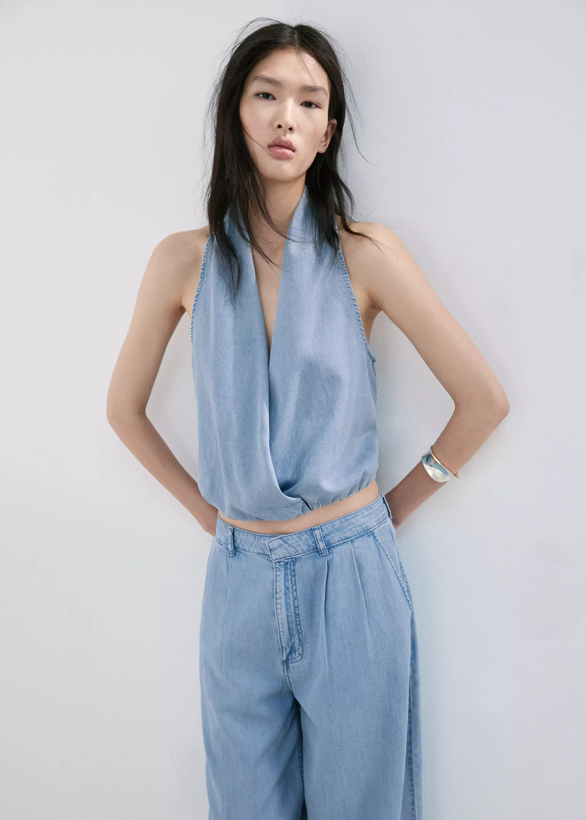 Wide Leg Lyocell Pants - Women | Mango Usa