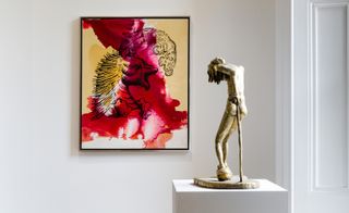 Untitled, by Sigmar Polke, 1996 and Gertrude, by Jörg Immendorff, 2001