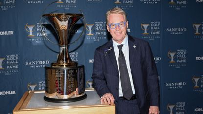 Keith Pelley at the World Golf Hall of Fame induction