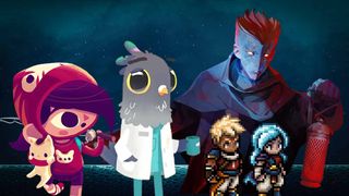 An image showing characters from Mineko's Night Market, Fall of Porcupine, The Bookwalker: Thief of Tales, and Sea of Stars.