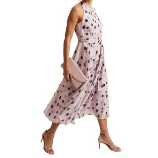 Naomi Spot Chiffon Dress