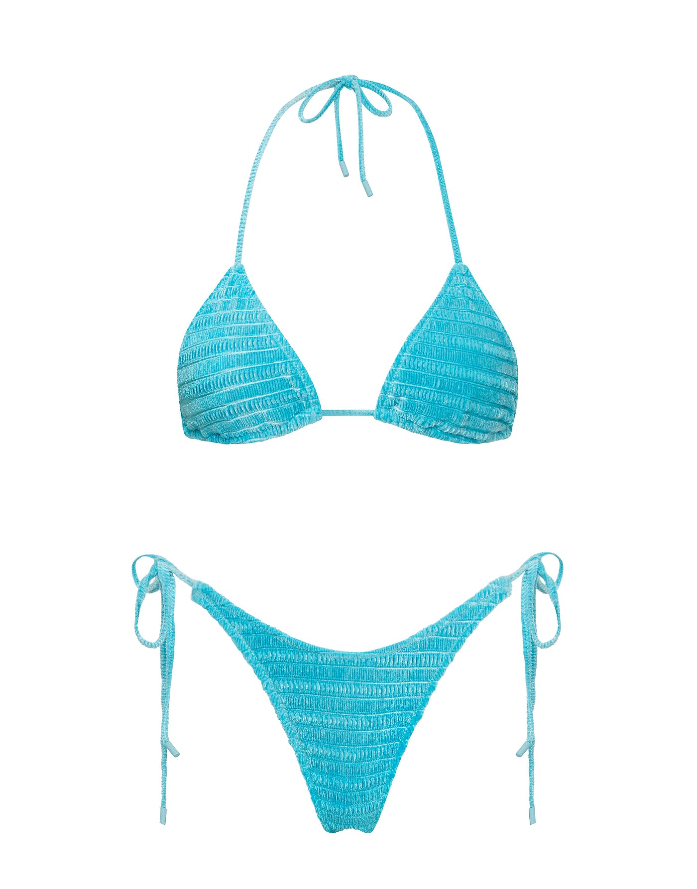 Vinca - Cote Blue Velvet Triangle Bikini Set | Triangl