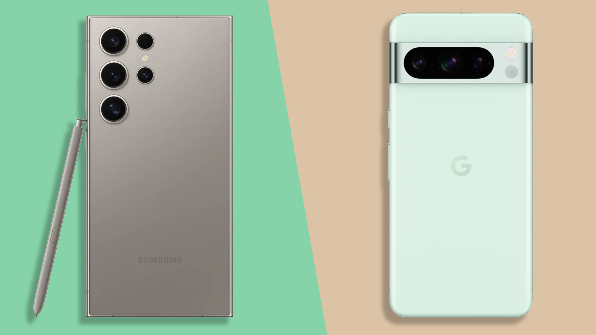 The Samsung Galaxy S24 Ultra and the Google Pixel 8 Pro