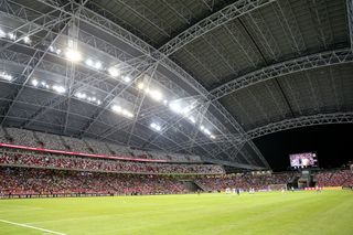 General view during the international friendly match between Brazil and Nigeria at the Singapore National Stadium on October 13, 2019 in Singapore.
