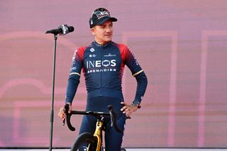 BUDAPEST HUNGARY MAY 04 Richard Carapaz of Ecuador and Team INEOS Grenadiers during the Team Presentation of the 105th Giro dItalia 2022 at Heroes Square Giro WorldTour on May 04 2022 in Budapest Hungary Photo by Stuart FranklinGetty Images