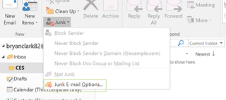 Junk Email Options