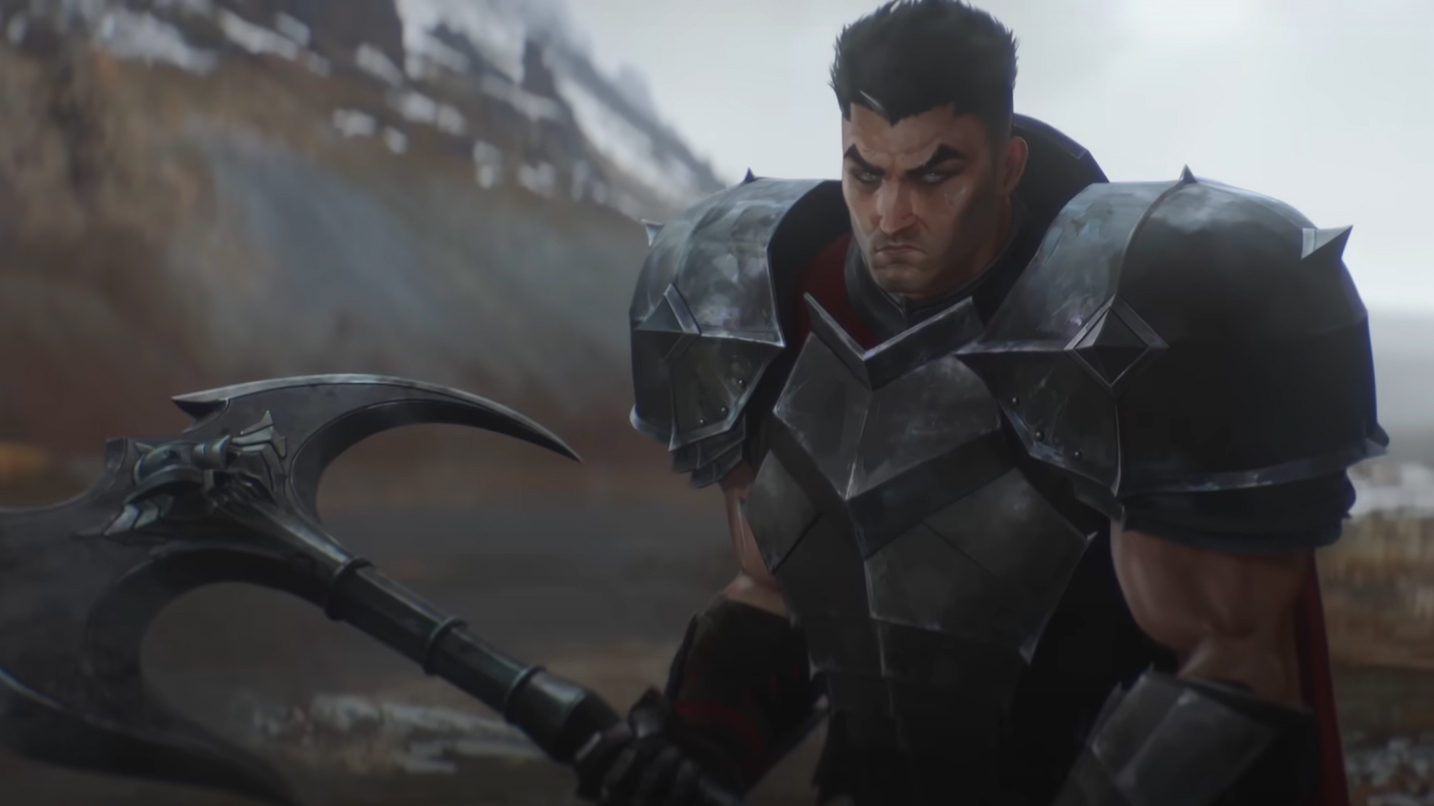 Darius wielding his famous ax in League of Legends' 2025 season 1 cinematic