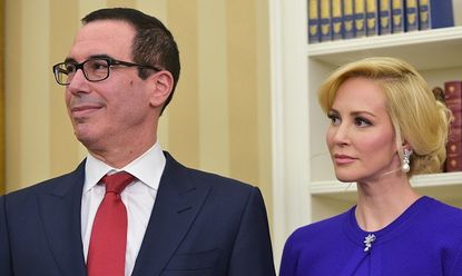 Steven Mnuchin and his wife, Louise Linton.