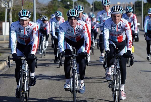 Omega Pharma-Lotto team leaders Andre Greipel, Jurgen Van Den Broeck and Philippe Gilbert