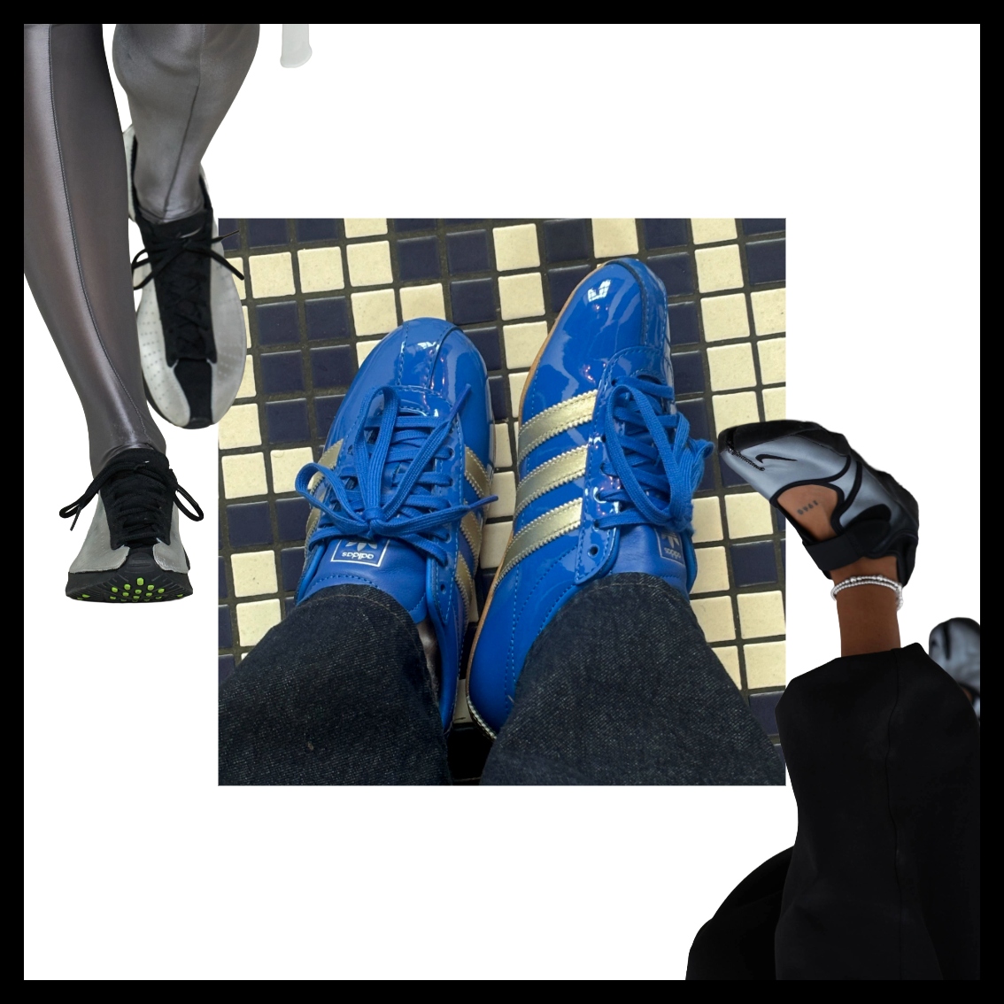 Julia Marzovilla styles silver adidas sneakers