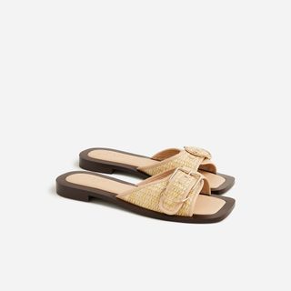 J.Crew, Callie Sandals in Faux Raffia