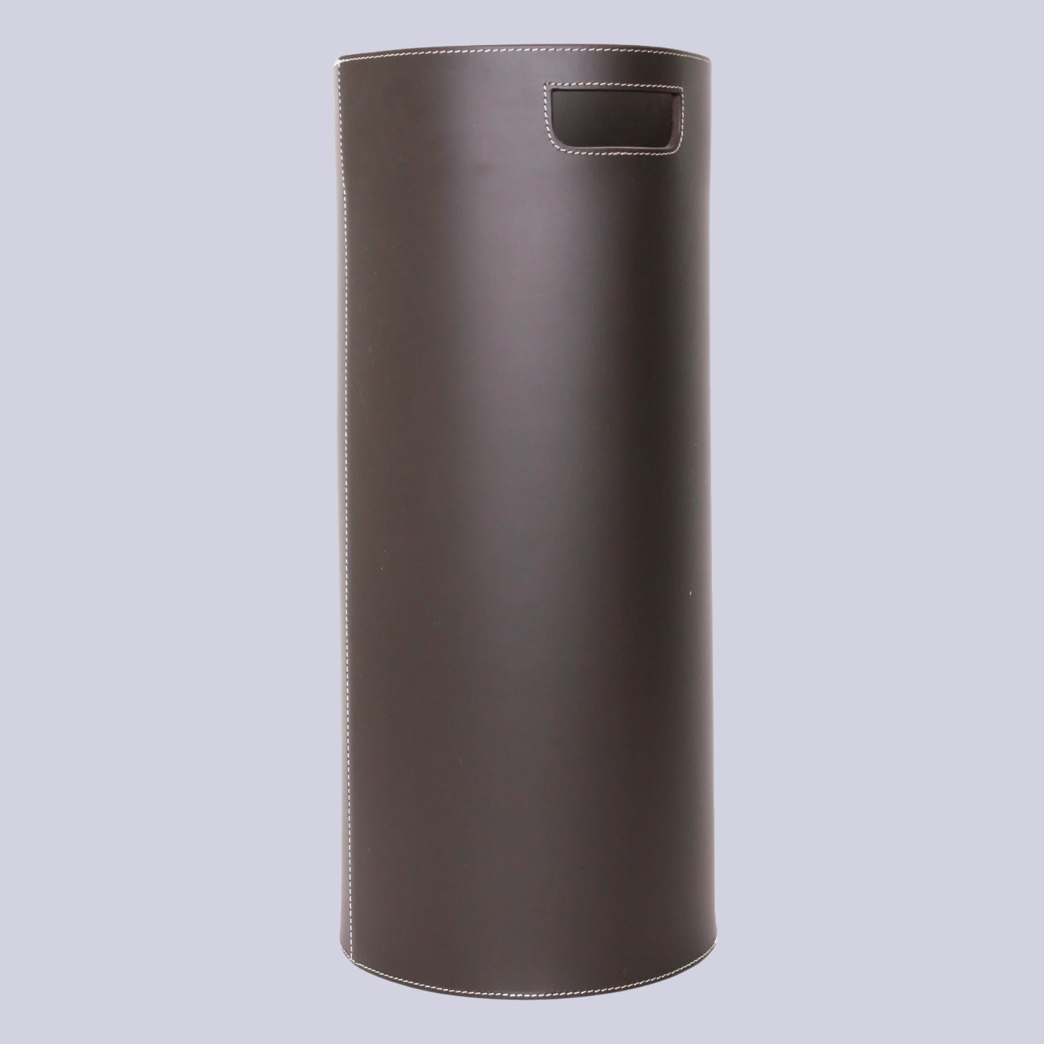 A brown umbrella stand