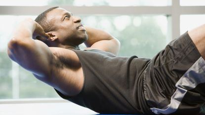 Man doing crunches