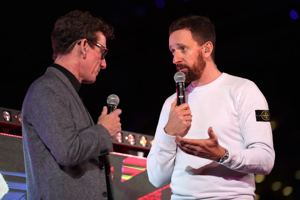 Bradley Wiggins was on hand to commentate at the London Six Day