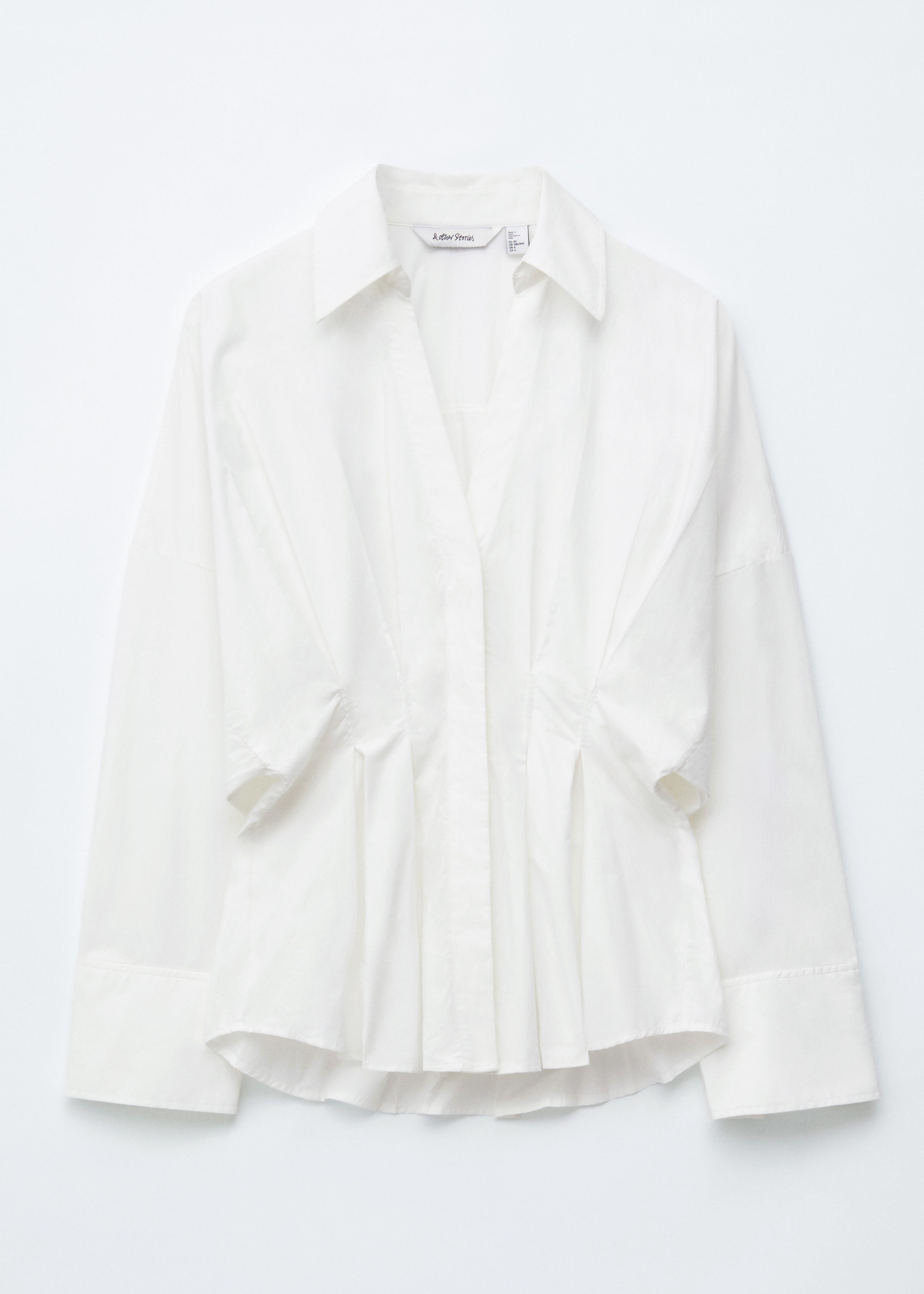 Fitted-Waist Cotton Shirt - White