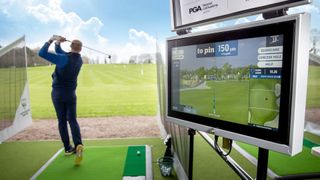 Toptracer driving range golf simulator