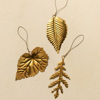 Metal Foliage Ornaments (Set of 3)