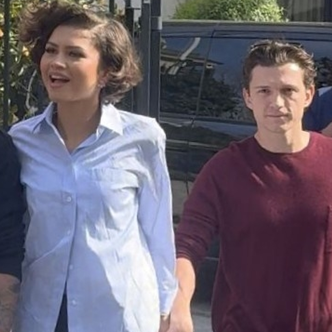 Zendaya and Tom Holland were spotted in Paris, Z borrowed from the boys in a button-down, trousers, and leather loafers