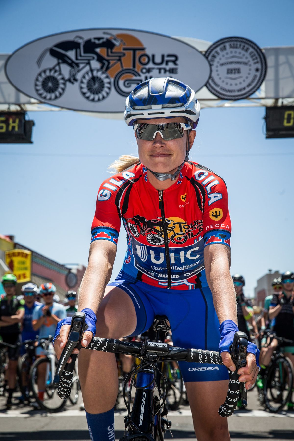 Race leader Taylor Wiles (UnitedHealthcare) gets called to the start line for stage 4 at Tour of the Gila