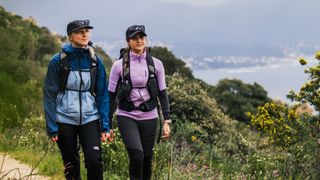 Two women hiking