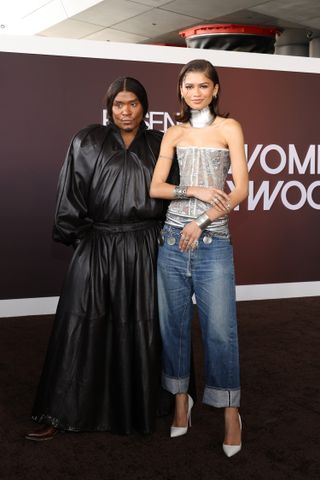 Zendaya and Law Roach walk the Black Women in Hollywood red carpet together