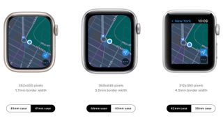 Apple Watch sizing comparison